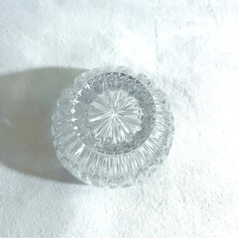 Vtg Oneida Crystal Southern Gardens Bud Vase Candy Dish Bowl Germany Floral Moti